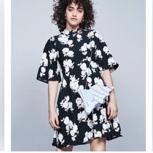 Kate Spade Posy Floral Swing Dress Black and White Size 0
